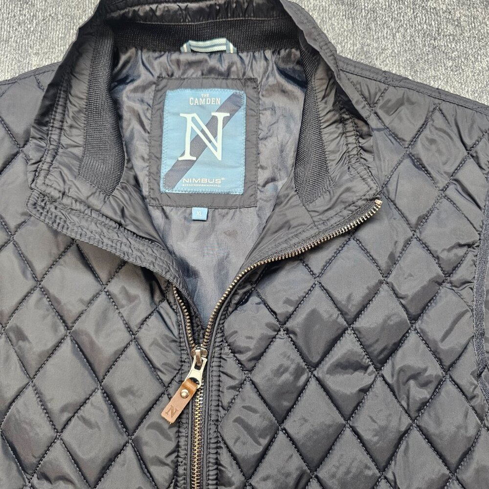 Nimbus The Camden Quilted Gilet/Bodywarmer Vest Mens XL  black full zip casual - Picture 5 of 15
